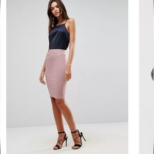 Asos High Waisted Blush Pencil Skirt